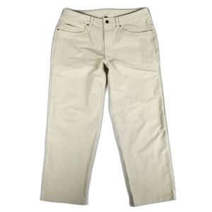 LULULEMON ABC Utilitech Relaxed Crop Chino Pants 26" Mens 33 Khaki Athleisure